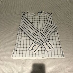 Per Se Plaid long sleeve shirt